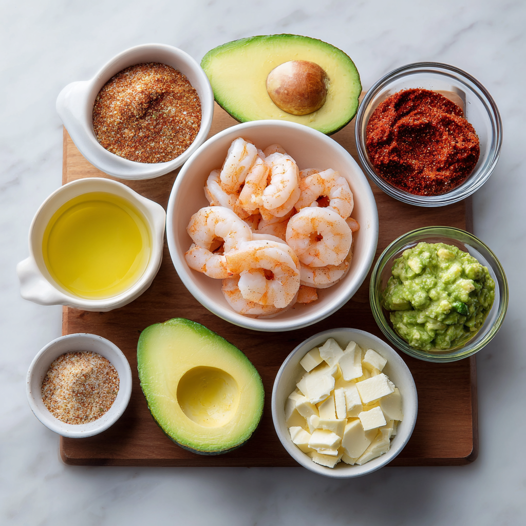 Air Fryer Shrimp Stuffed Avocados ingredients