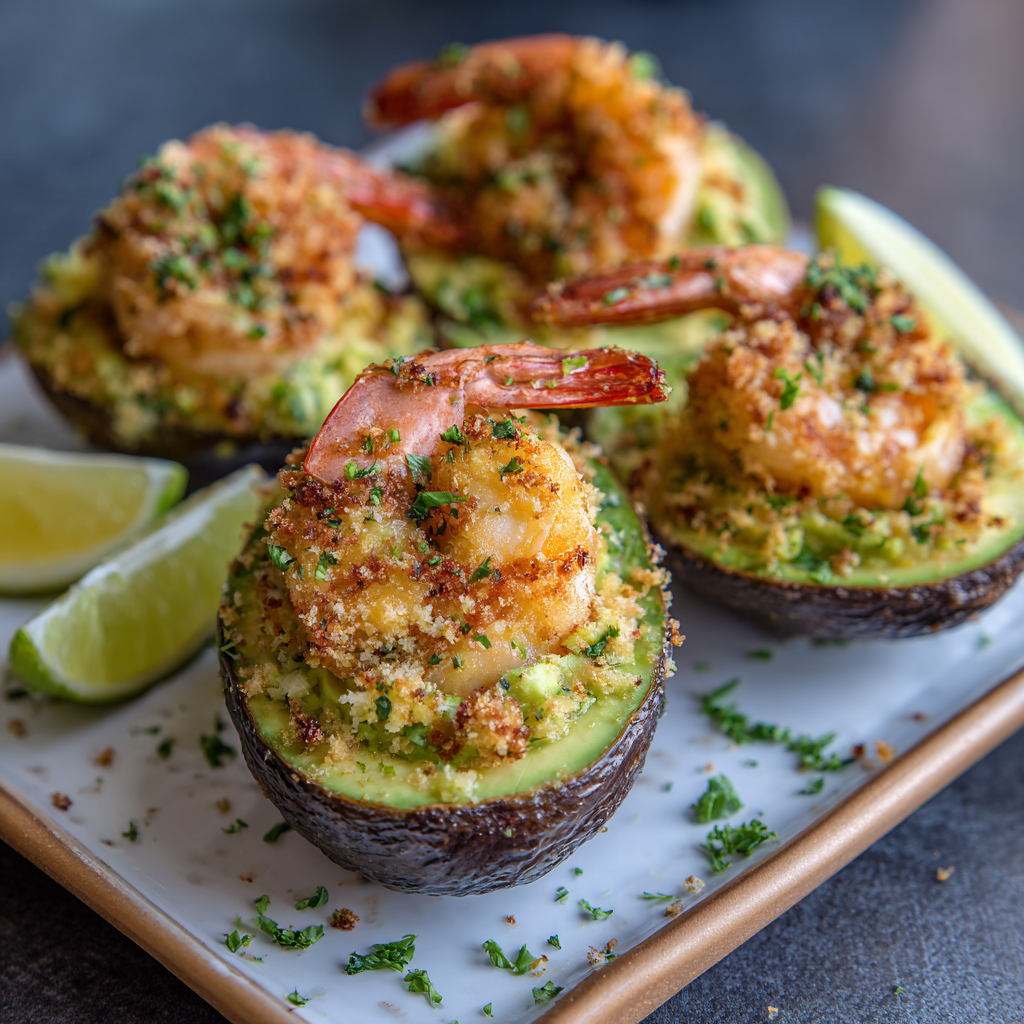how to make Air Fryer Shrimp Stuffed Avocados