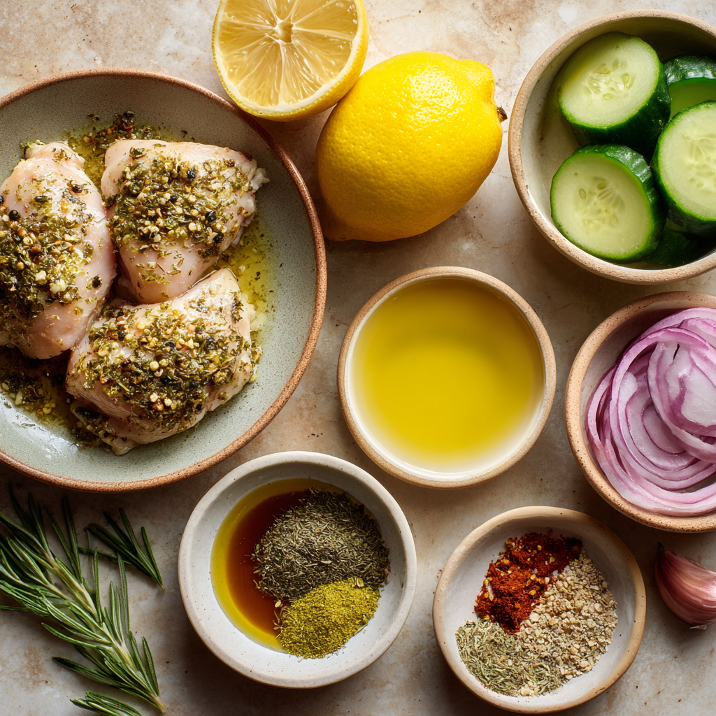 Air Fryer Greek Lemon Oregano Chicken ingredients
