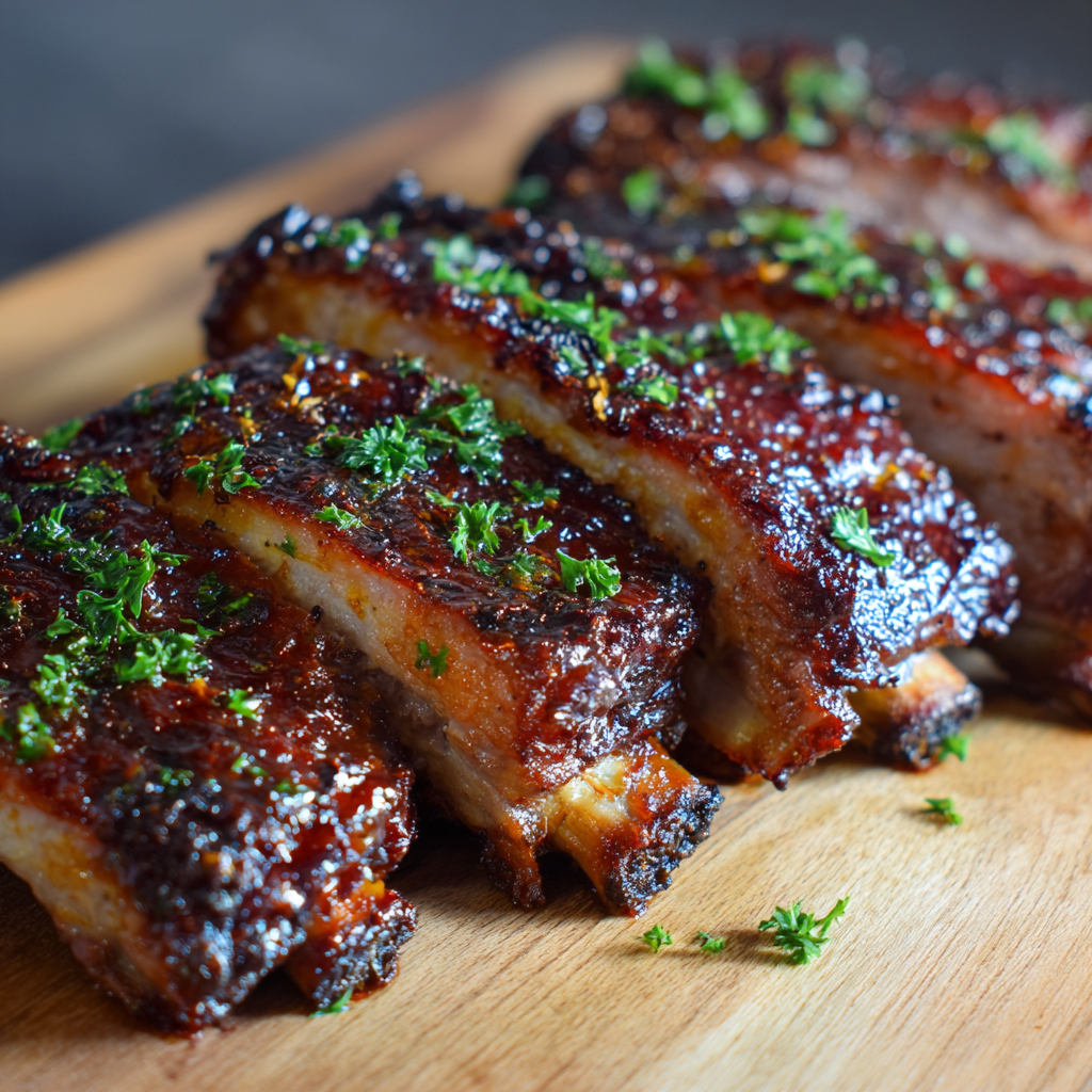 how to make Air Fryer Honey Garlic Glazed Baby Back Ribs