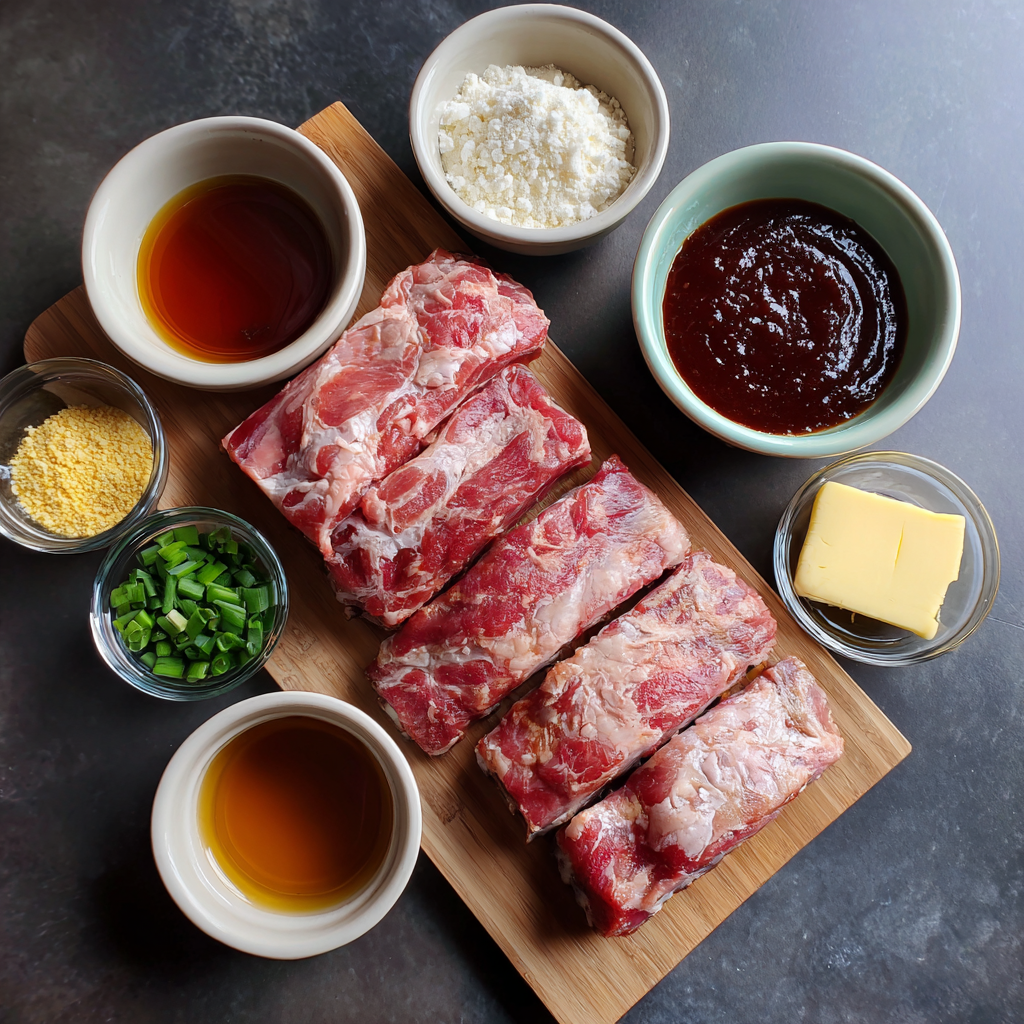 Air Fryer Honey Garlic Glazed Baby Back Ribs ingredients