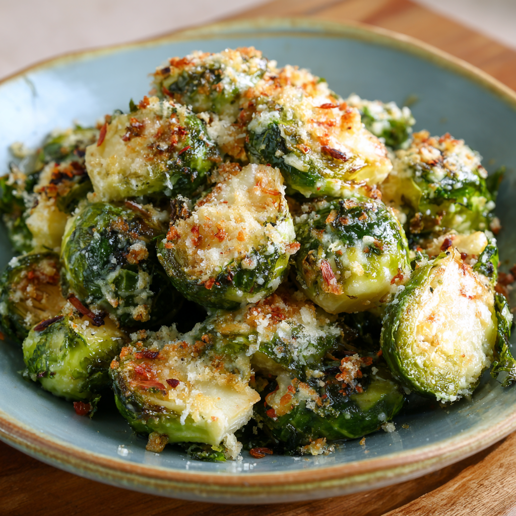 How to make Air Fryer Parmesan Brussels Sprouts