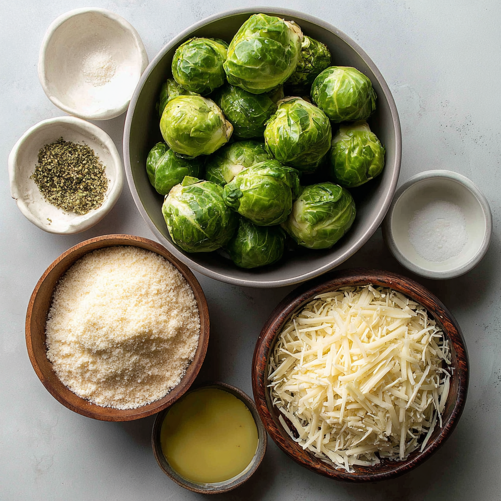 Air Fryer Parmesan Brussels Sprouts ingredients