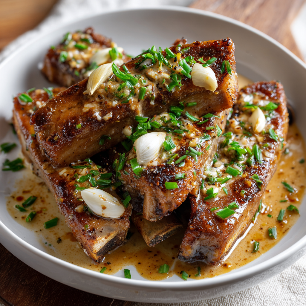 how to make Air Fryer Creamy Garlic Ribs