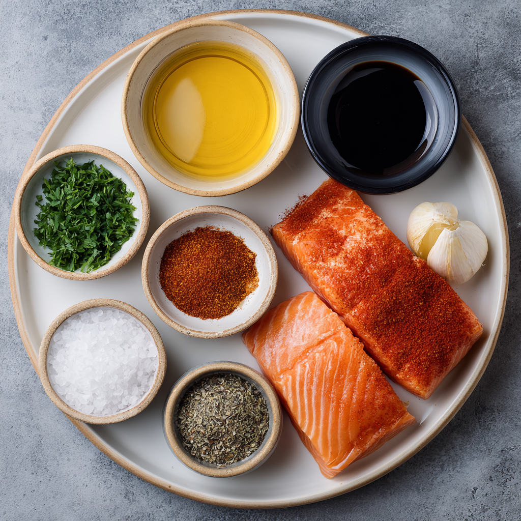 Air Fryer Blackened Salmon ingredients