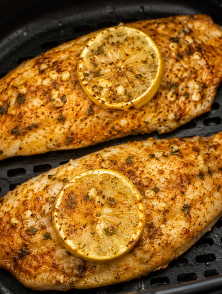 Air Fryer Lemon Garlic Snapper Fillets